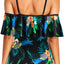 Tempt Me Off Shoulder One Piece Swimsuit for Women Ruffled Sleeves Retro Bathing Suits (l)