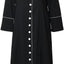 Catholic Church Clergy Priest Costume Women's Pastor Robe Roman Cassock with Stand Collar and Belt (size m)
