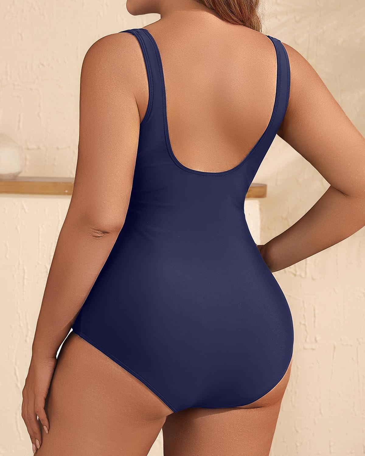 Daci Women's Plus Size One Piece Swimsuit - Tummy Control Athletic Bathing Suit with Ruched Design (16 plus)
