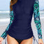 Daci Women Rash Guard Swim Shirt Long Sleeve Swimsuit UPF 50 Without Shorts Bathing Suits (m)