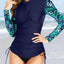 Daci Women Rash Guard Swim Shirt Long Sleeve Swimsuit UPF 50 Without Shorts Bathing Suits (m)