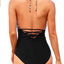 Holipick Women One Piece Swimsuits Tummy Control Bathing Suits Halter Swimwear Sexy V Neck Swim Suit (medium)