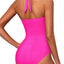 Tempt Me Women Tummy Control One Piece Swimsuits Push Up Slimming Bathing Suits Halter Vintage Swimwear (22w)