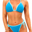 Tempt Me Women Triangle Bikini Sets String Two Piece Halter Swimsuits with Tie Side Bottom (l)