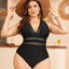 Tempt Me Women Sexy One Piece Swimsuits Deep V Neck Bathing Suits Plunge Hollow Out Swimwear (xl)