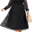 Women's Puff Sleeve Square Neck Mini Summer Sundress Chiffon Swiss Dot Flowy Smocked Dress (18plus)