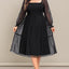 Women's Puff Sleeve Square Neck Mini Summer Sundress Chiffon Swiss Dot Flowy Smocked Dress (18plus)