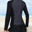 Daci Women Long Sleeve Rash Guard 2 Piece with Boy Shorts Zipper Swimsuit UPF 50 Bathing Suit for Women (2x grey)