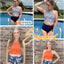 Tempt Me Women High Waisted Bikini Sets - Two Piece Swimsuit High Neck Bathing Suits Tummy Control Swimwear (xl)