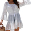 Yonique Kimono Swimsuit Cover Ups for Women Ruffles Beach Cover Long Sleeve Coverups (2x)