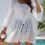 Yonique Kimono Swimsuit Cover Ups for Women Ruffles Beach Cover Long Sleeve Coverups (2x)