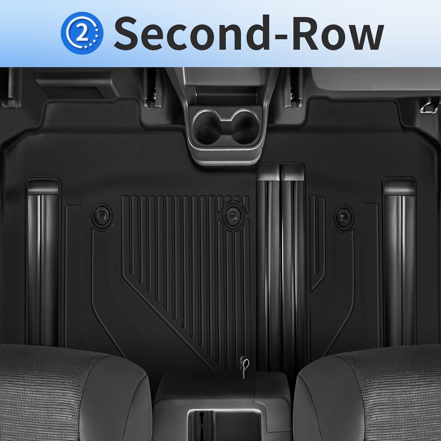 Floor Mats for Toyota Sienna 8 Seat 2025-2021(Not for 2025 Platinum Edition) Full Set All Weather Floor Mats for Toyota Sienna Accessories 2025-2021 TPE Trunk Mat with Backrest Mat Black