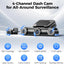 AZDOME 360° 4 Channel Dash Cam, Built-in 128GB eMMC, 2K+1080P*3 Dashcam Front and Rear Inside Left Right, Voice Control, 5G WiFi Dash Camera for Cars with 4 Adjustable Lenses, IR Night Vision, M660