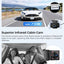 AZDOME M550 3 Channel Dash Cam, 4K+2.5K Dual Dash Camera for Cars Built-in WiFi GPS, 1440P+1080P+1440P Front and Rear Inside, 64GB Card Included, 3.19" IPS Screen, WDR, IR Night Vision, Parking Mode
