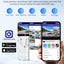AZDOME M550 3 Channel Dash Cam, 4K+2.5K Dual Dash Camera for Cars Built-in WiFi GPS, 1440P+1080P+1440P Front and Rear Inside, 64GB Card Included, 3.19" IPS Screen, WDR, IR Night Vision, Parking Mode