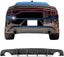 IKON MOTORSPORTS, Rear Diffuser Compatible with 2015-2023 Dodge Charger, Rear Lower Bumper Lip Diffuser Spoiler Bodykit IKON V3 Style CF Carbon Fiber, 2016 2017 2018 2019 2020 2021