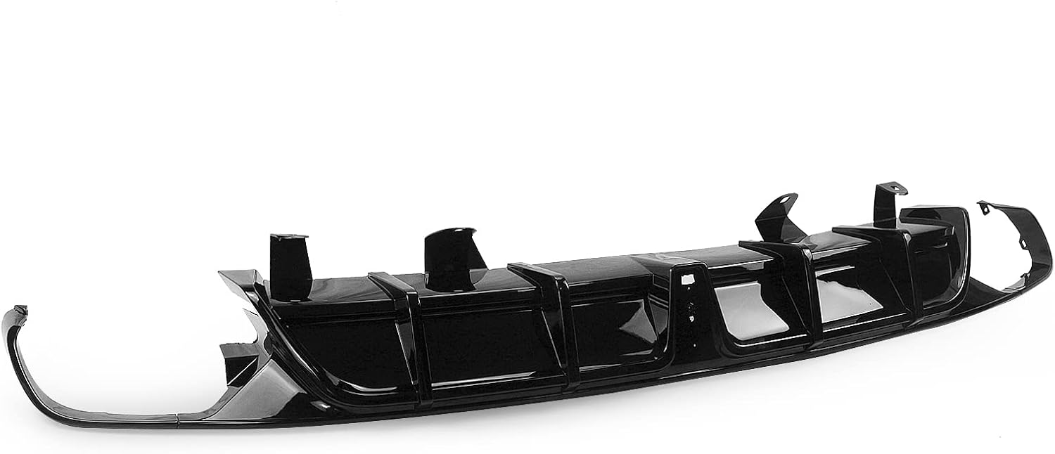 Rear Black Bumper Diffuser Lip Spoiler+Light for Honda Accord Yofer 2018-2022 Glossy Black