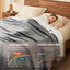 Homemate Electric Heated Blanket Twin - 62"x84" Heating Bed Blankets Throw with 10 Heating Levels 8 Hours Auto Off Fast Heating Over-Heated Protection Ultra Soft Warm Flannel ETL Certified Grey