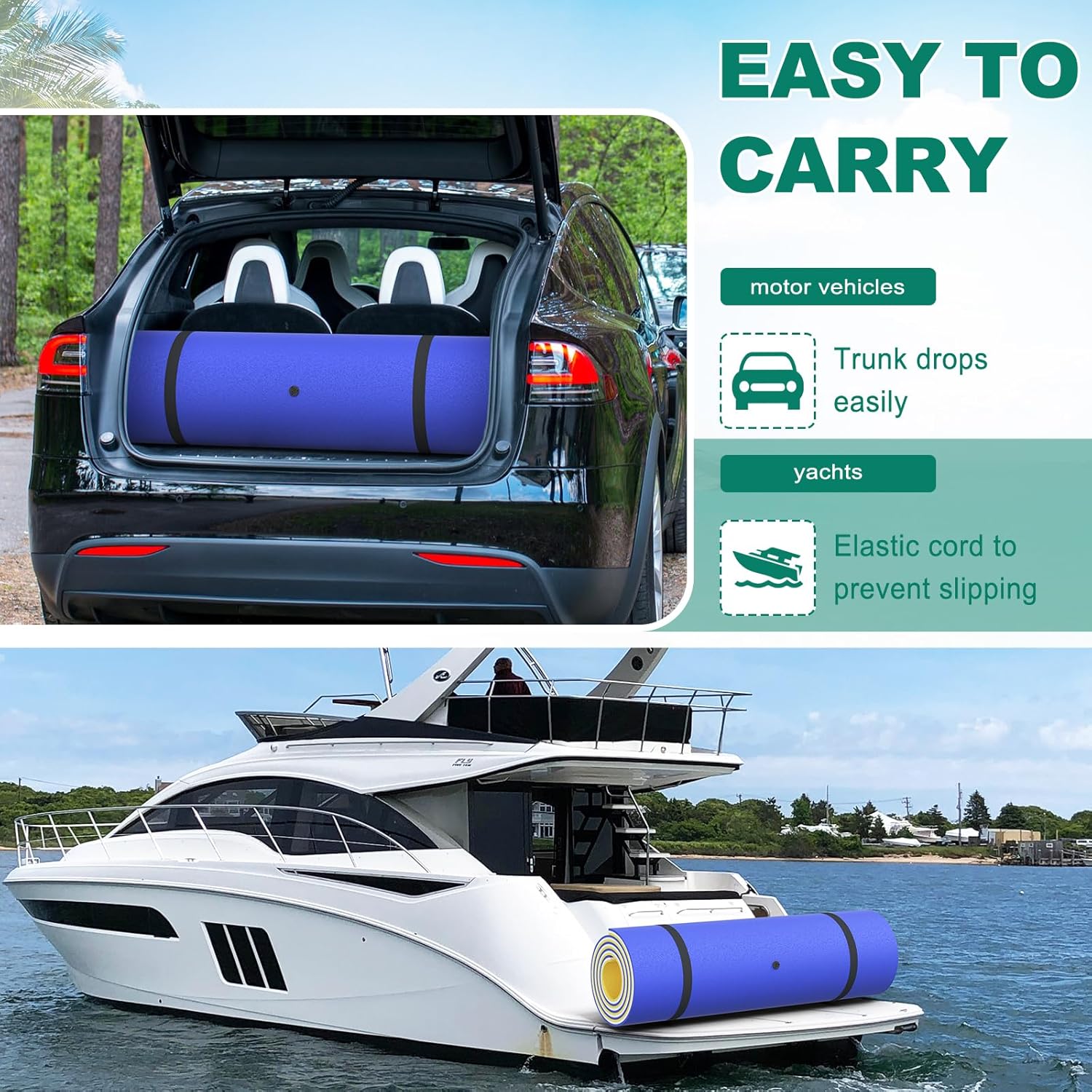 7'/9'/12'/18' Lily Pad Floating Mat, 3 Layers XPE Foam Floating Water Mat for Lake & Pool, Float Pad Swim Mat Water Matt for Beach and Ocean – Supports Multiple People