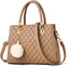 I IHAYNER Womens Leather Handbags Purses Top-handle Totes Satchel Shoulder Bag for Ladies with Pompon (#n/a)