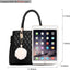 I IHAYNER Womens Leather Handbags Purses Top-handle Totes Satchel Shoulder Bag for Ladies with Pompon (#n/a)