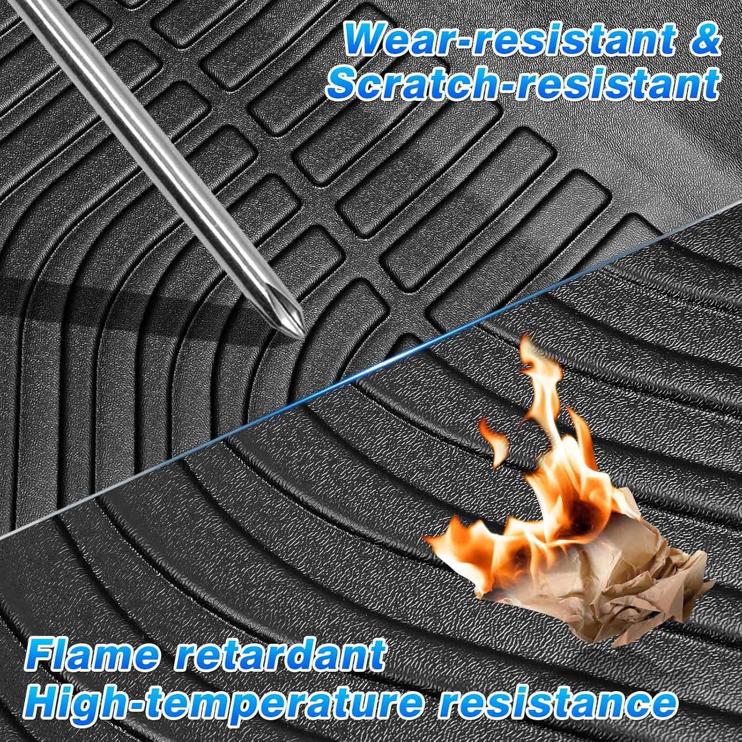 Cartist Custom Fit for Floor Mats Ford Edge 2015-2024 & Ford Edge ST 2019-2024 & Lincoln Nautilus 2019-2024 All Weather Floor Liner 1st & 2nd Row Carpet Protecttion 3D TPE Waterproof