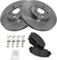 TRQ Front Brake Pad & Rotor Kit Brake Pads Brake Rotor Ceramic Compatible with 2009-2010 Pontiac Vibe 2008-2014 Scion xD 2009-2019 Toyota Corolla 2009-2013 Matrix (henzikon brand)