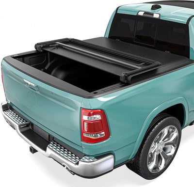 Soft Tri-Fold Truck Bed Tonneau Cover Fit for Dodge Ram 1500 2009-2025 (Incl. Classic & New) 5.7 ft Bed Without Rambox (osias brand fits ram 1500 from 2009-2024)