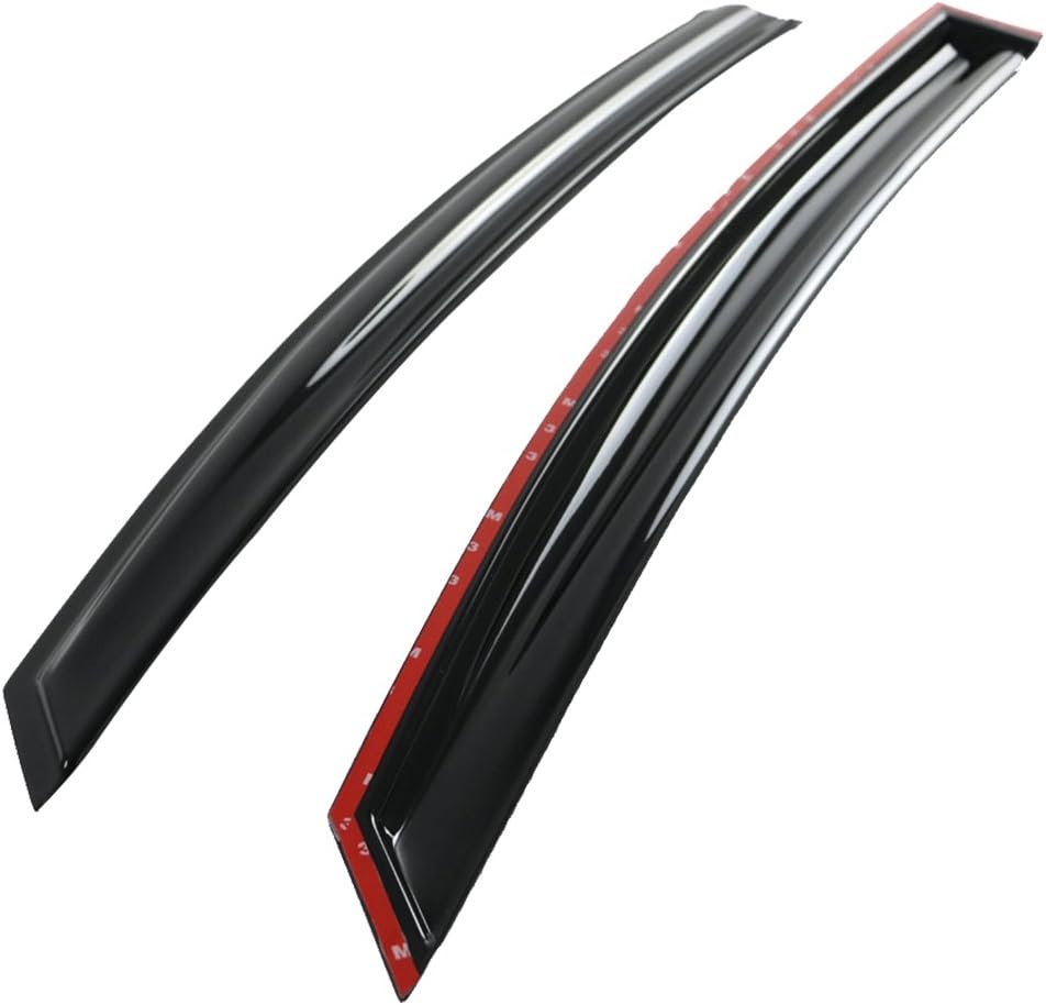 Window Visor Compatible with 2011-2014 Hyundai Sonata, Acrylic Smoke Tinted & Semi-Transparent Sun Rain Shade Guard Wind Vent Air Deflector by IKON MOTORSPORTS, 2012 2013