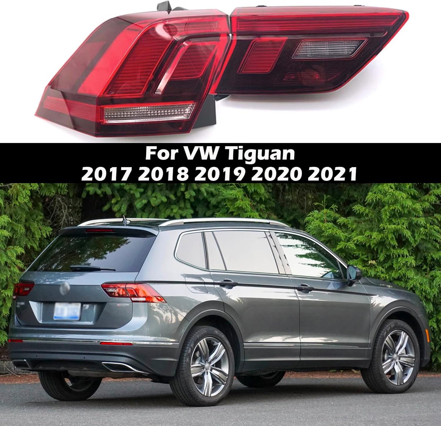 Rear Tail Light Brake Lamp for Volkswagen Tiguan 2017 2018 2019 2020 2021 Driver Inside
