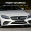 Grill Front Grille Compatible with 2008-2014 Mercedes Benz W204 C Class C250 C300 C350