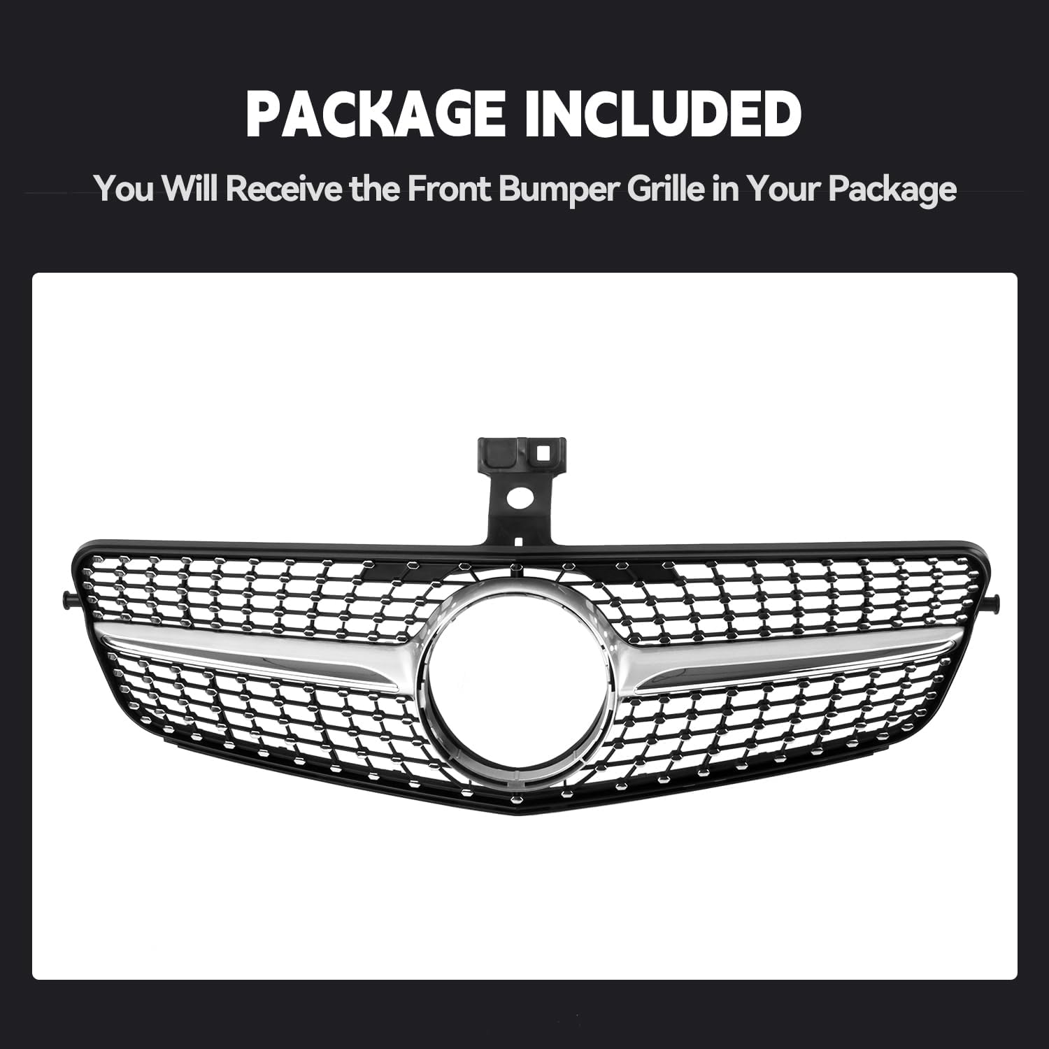 Grill Front Grille Compatible with 2008-2014 Mercedes Benz W204 C Class C250 C300 C350