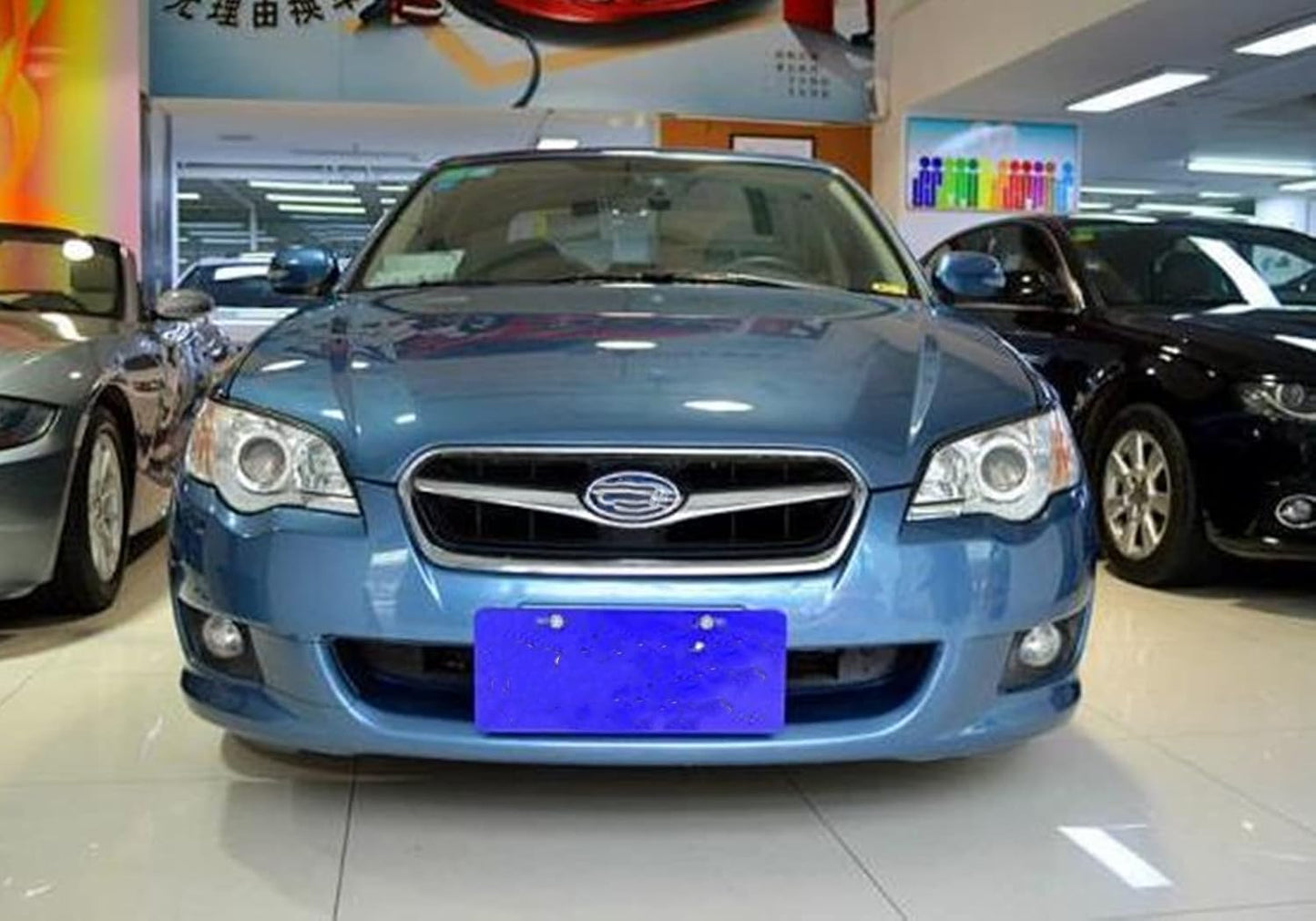 Black Front Bumper Honeycomb Grill Grille For Subaru Legacy 2008-2009
