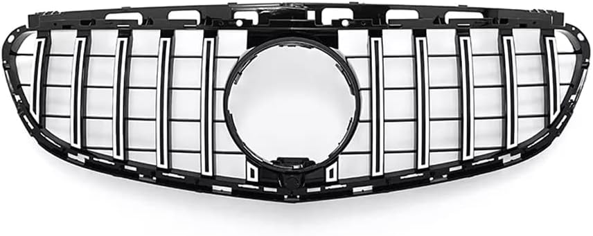 GT Style Front Grille Grill for Mercedes W212 E200 E250 E300 E350 E400 4-Door Sedan 2014-2016 (Silver)