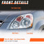 Headlight Assembly for 2005 2006 Honda CR-V 4-Door Sport Utility Headlamp With Chrome Housing Amber Reflector (Left & Right Side)