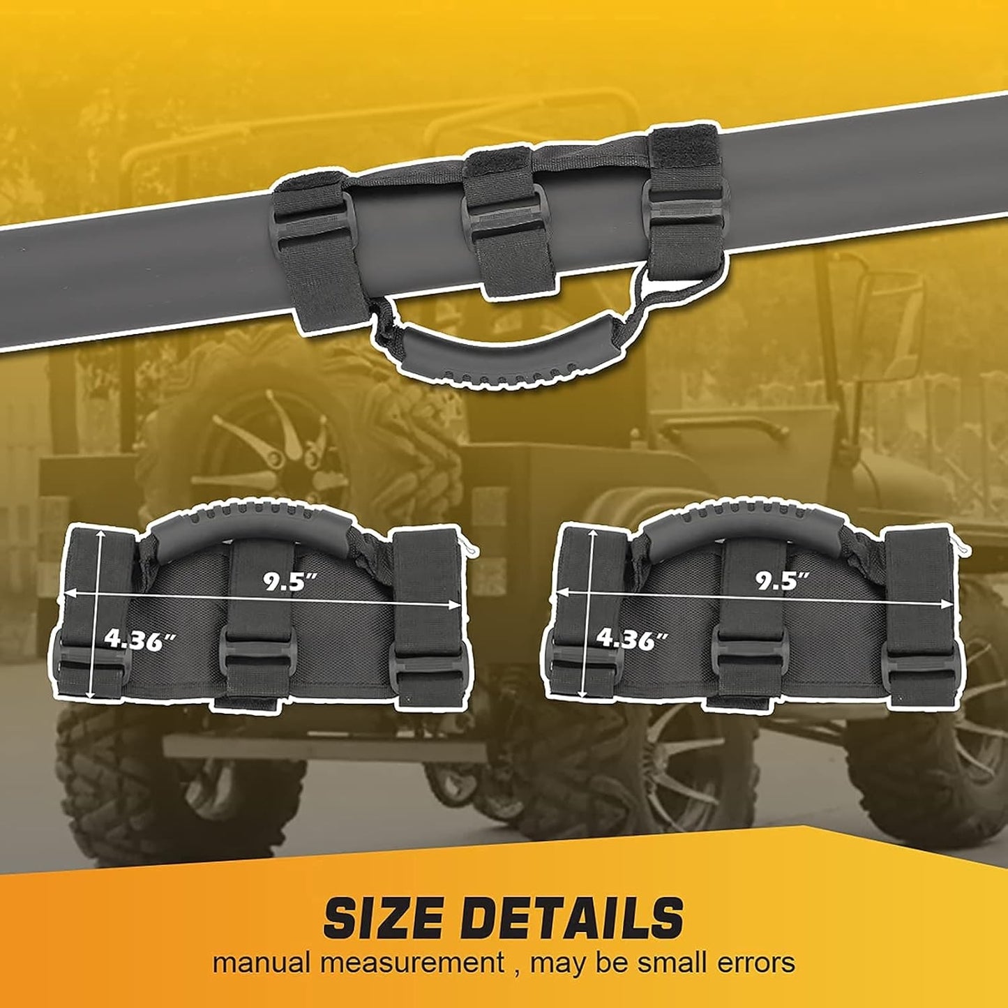 WSays 15" Wide Center View Mirror for 2" roll Bar & UTV Right Left Side…