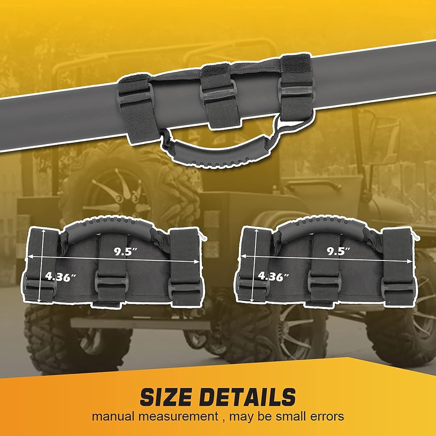 WSays 15" Wide Center View Mirror for 2" roll Bar & UTV Right Left Side…