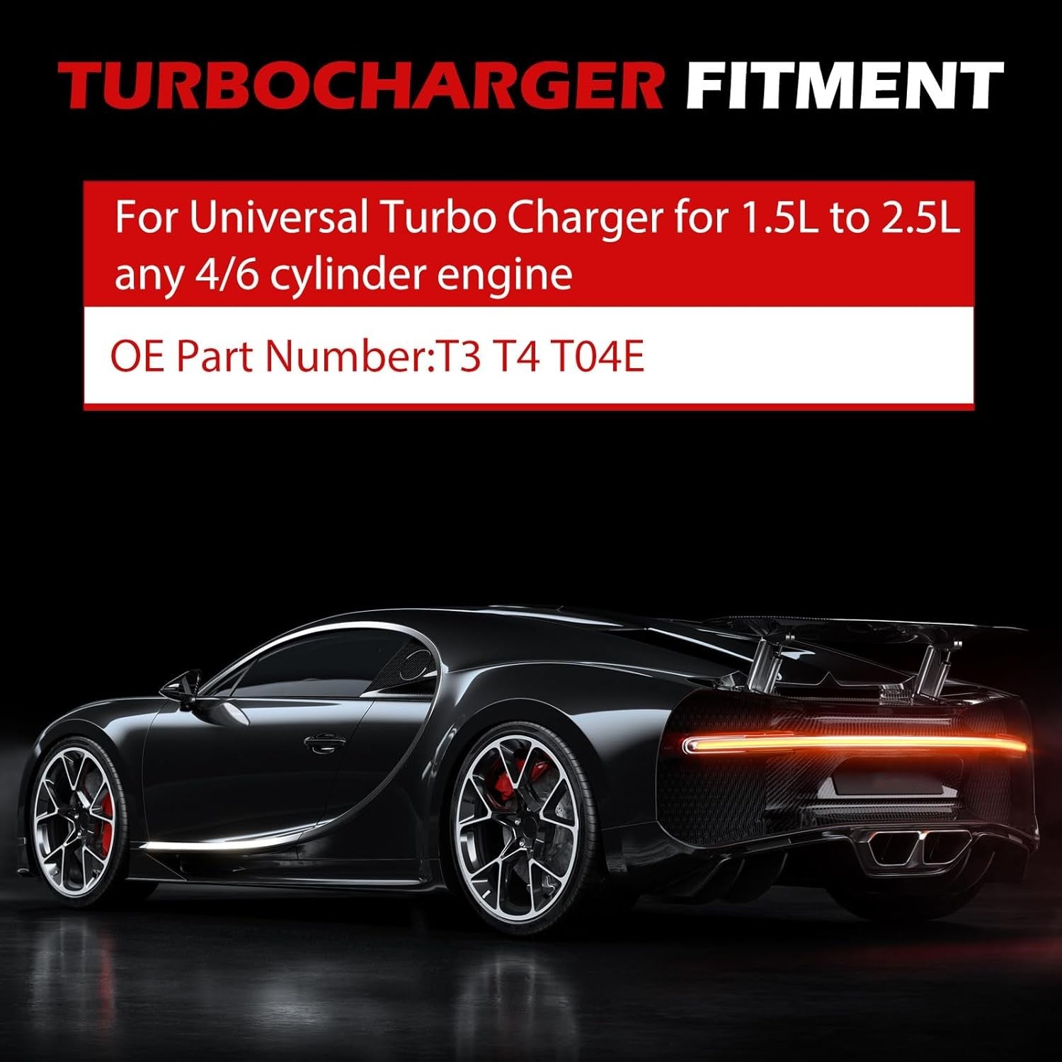 T3 T4 Universal Turbo Turbocharger Compatible with T3/T4 T04E 0.57 A/R…