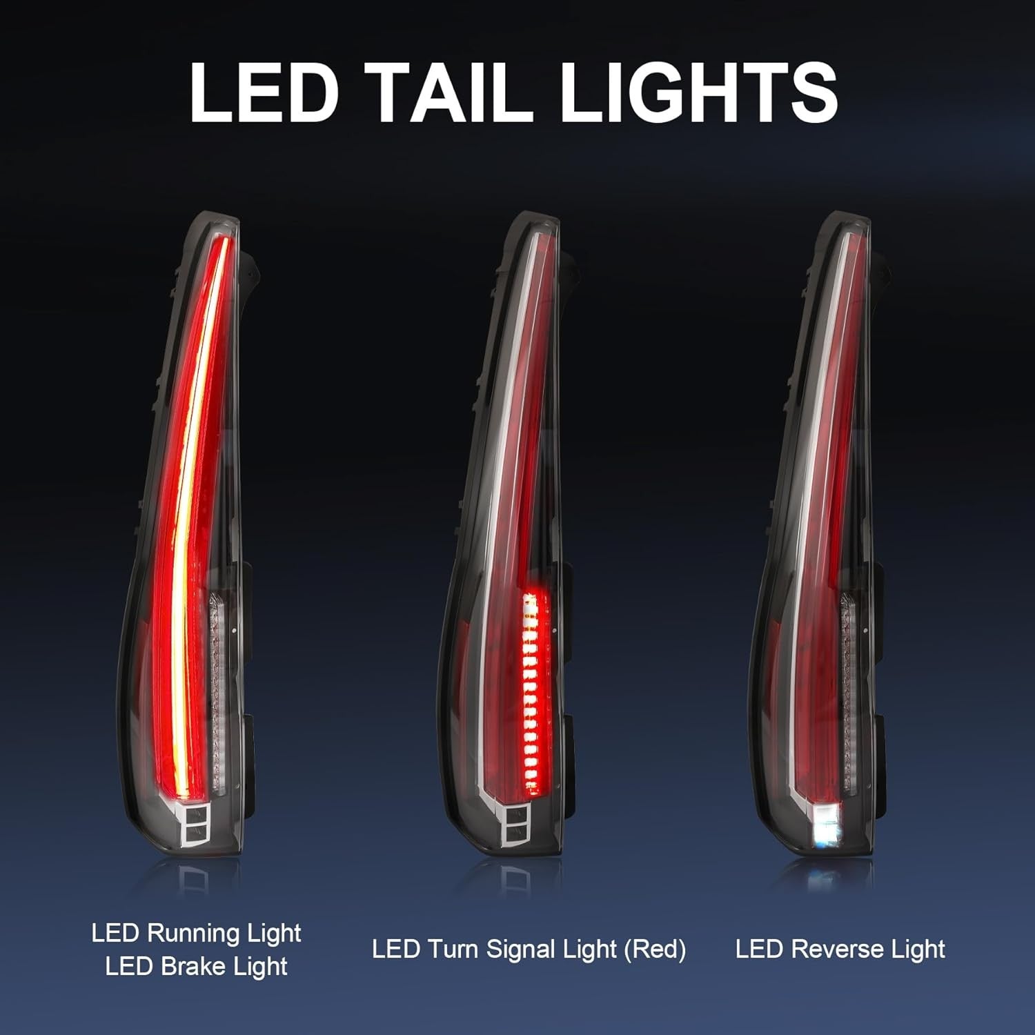 JDMSPEED New LED Tail Lights Replacement For Cadillac Escalade 2007-2014…