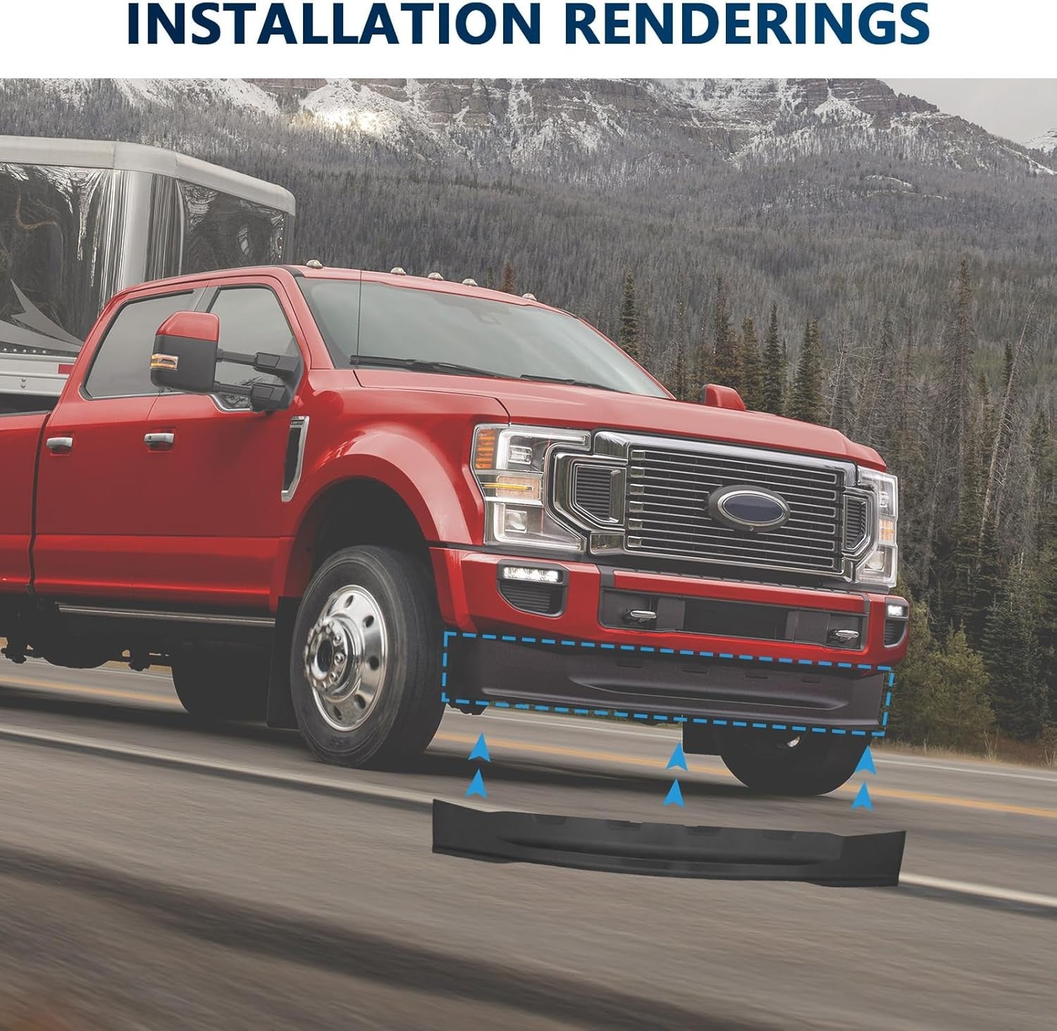 Front Lower Deflector Valance Panel Compatible with 2020-2022 Ford F250…