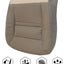 NLQR Front Driver Side Bottom Replacement Seat Cover Tan Microfiber Leather Compatible with Ford Excursion Limited 2000 2001