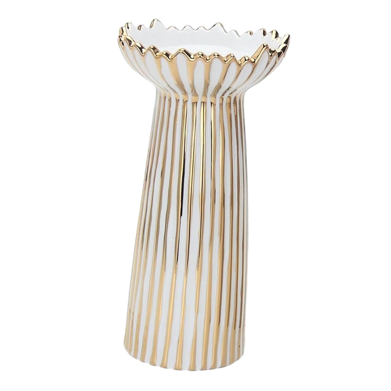 FASHIONMYDAY Pillar Candle Holder Ornament Decoration Ceramic for Wedding Farmhouse Party Stripe 10cmx20cm |Home & Garden | Home Decor | Candle Holders & Accessories