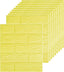 3D Wall Panels Peel and Stick Printable Faux Brick Wallpaper Sticker with Self-Adhesive Waterproof Foam for Interior Wall Decor, Bathroom, Home Decoration 10pcs (Yellow) (15 1/2 x 14” 100 count model may vary)