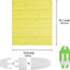 3D Wall Panels Peel and Stick Printable Faux Brick Wallpaper Sticker with Self-Adhesive Waterproof Foam for Interior Wall Decor, Bathroom, Home Decoration 10pcs (Yellow) (15 1/2 x 14” 100 count model may vary)
