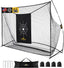 PodiuMax Golf Net, 10x7ft Golf Practice Net with Low Noise Silk Target, Hitting Nets for Backyard Garage Driving Real Balls, Improve Driving, Gift for Men & Golfers (similar model)