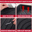 Naibeve Floor Mats for 2023 2024 2025 Honda HRV HR-V/2025 Acura ADX - All Weather for Honda HR-V All Weather Floor Mats and Cargo Mat and Backrest Mat and Door Edge Protector Accessories