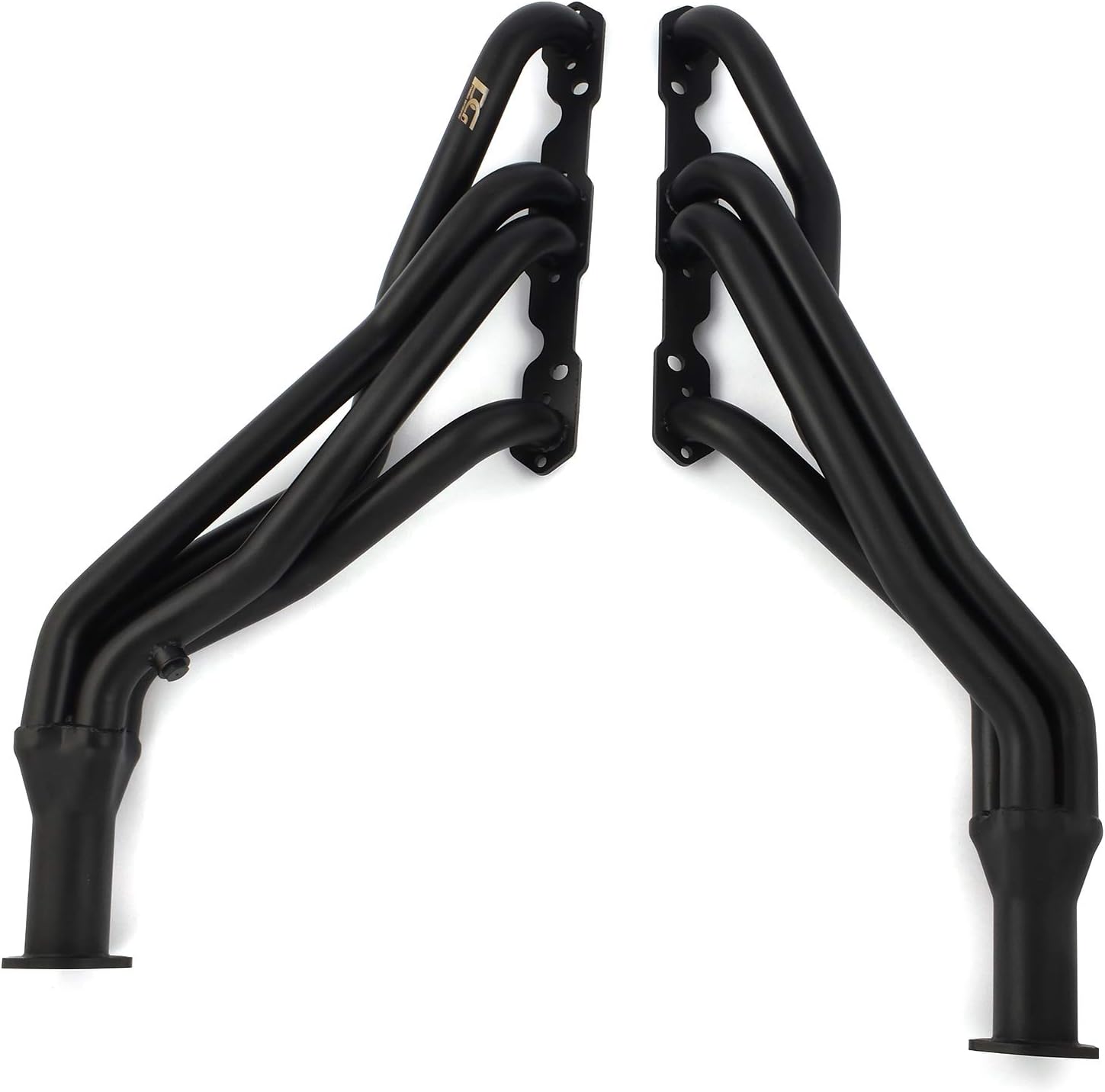 Exhaust Headers 1-5/8 x 2-1/2 inches Mild Steel Black Paint for 1988-1999 C1500 C2500 K1500 K2500 Silverado Sierra | 1992-2000 Suburban Tahoe Yukon | 305 350 5.0L 5.7L V8