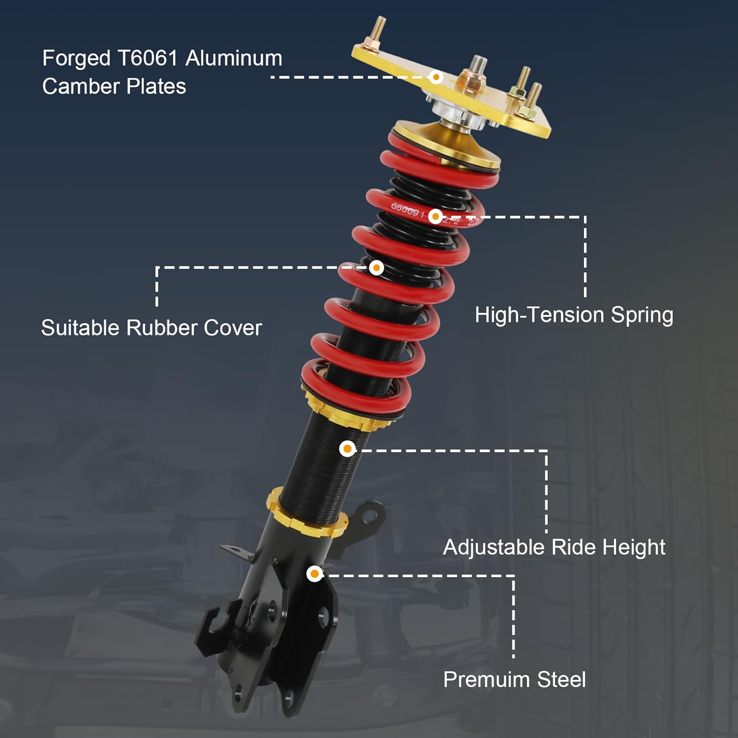 Coilover Struts Shocks Replacement For Nissan Altima 2007-2015 Replacement For Nissan Maxima 2009-2014 Spring Absorber Coilovers suspension Kit Height Adjustable
