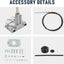 CARMOCAR 16FT Steering Rotary System Boat Kit with 13.5 Inch steering wheel,3/4" Tapered Shaft for Waterborne Vehicles