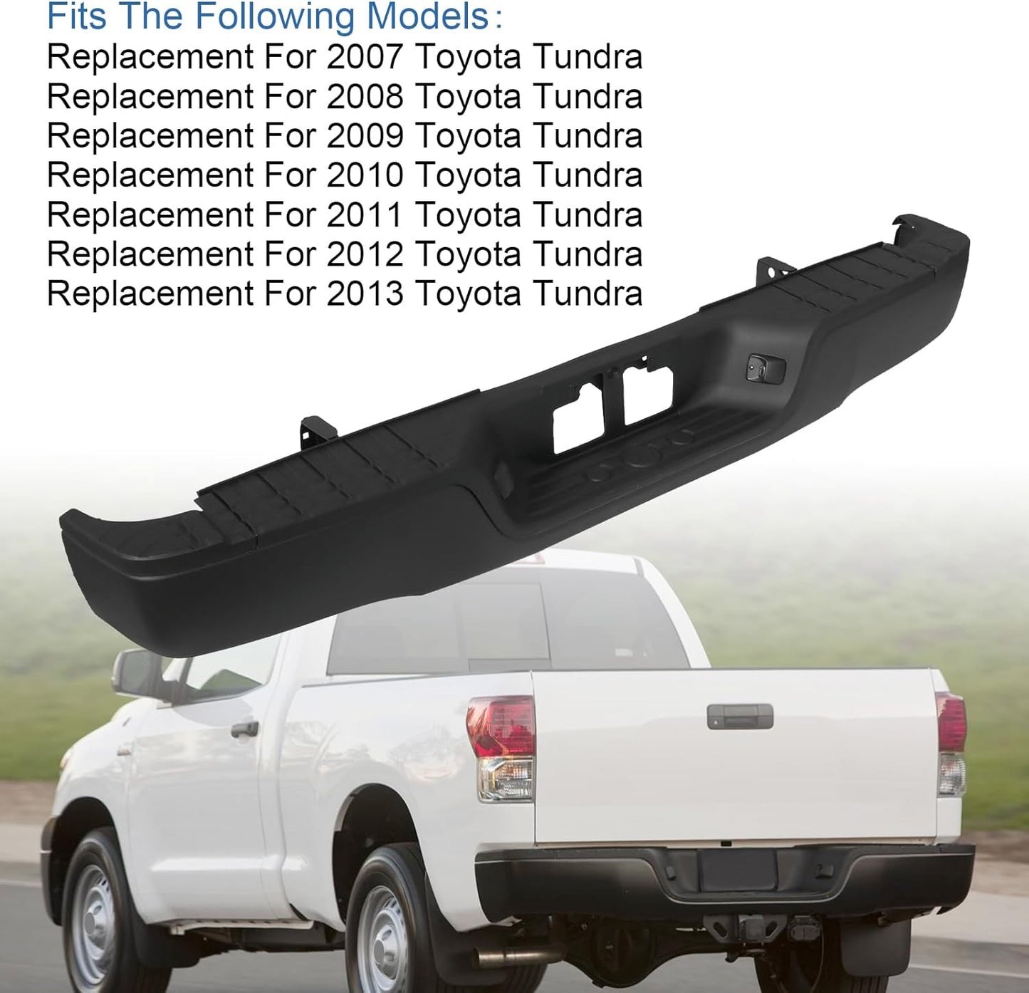 Rear Bumper Step Assembly Without Parking Sensor Holes replacement for…